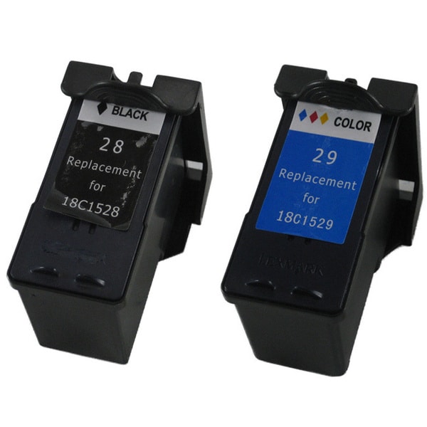 Sophia Global Lexmark 28 and Lexmark 29 2-piece Remanufactured Ink Cartridge Replacement Set