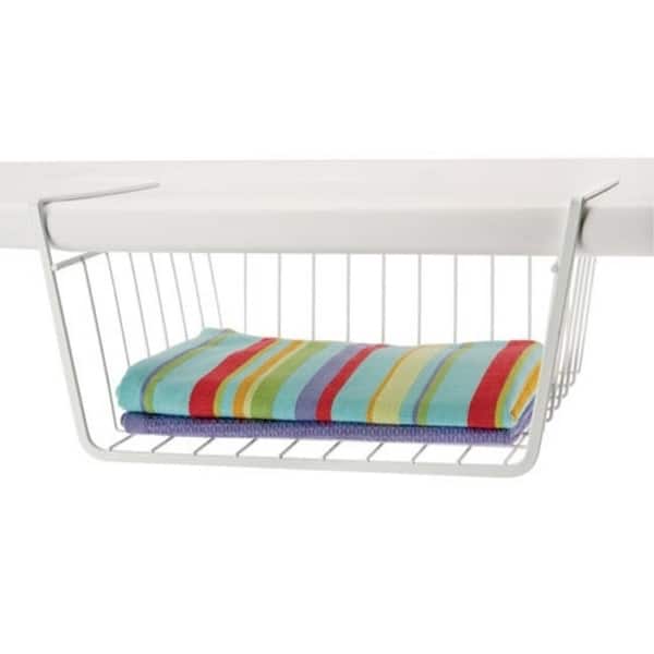 Organized Living Small White Under-cabinet Basket - White