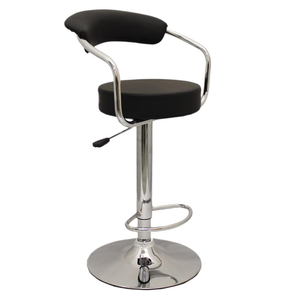 Uptown 43 inch Chrome Adjustable Height Swivel Bar Chair