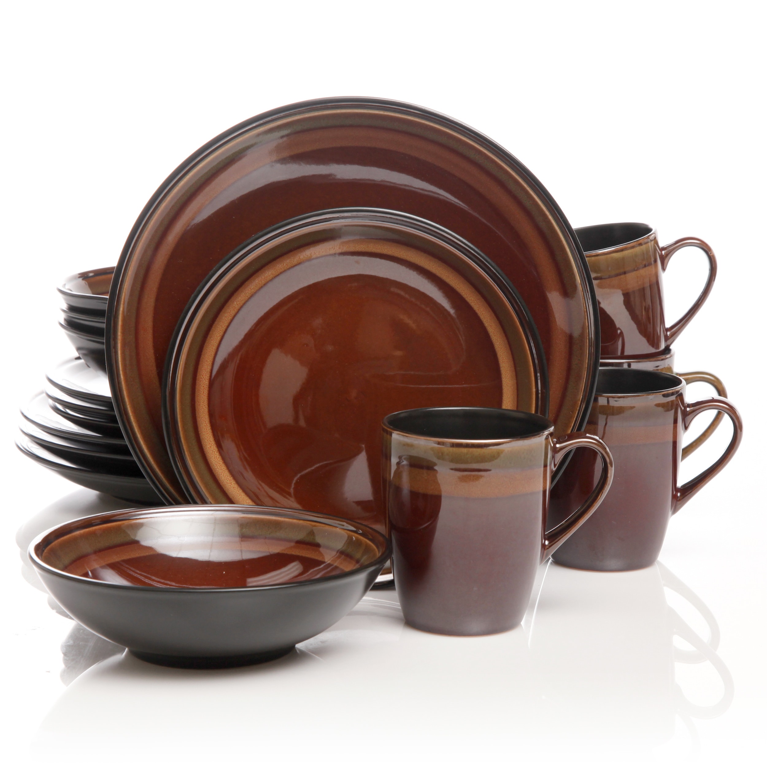 Gibson Elite Tequesta Red 16 piece Dinnerware Set