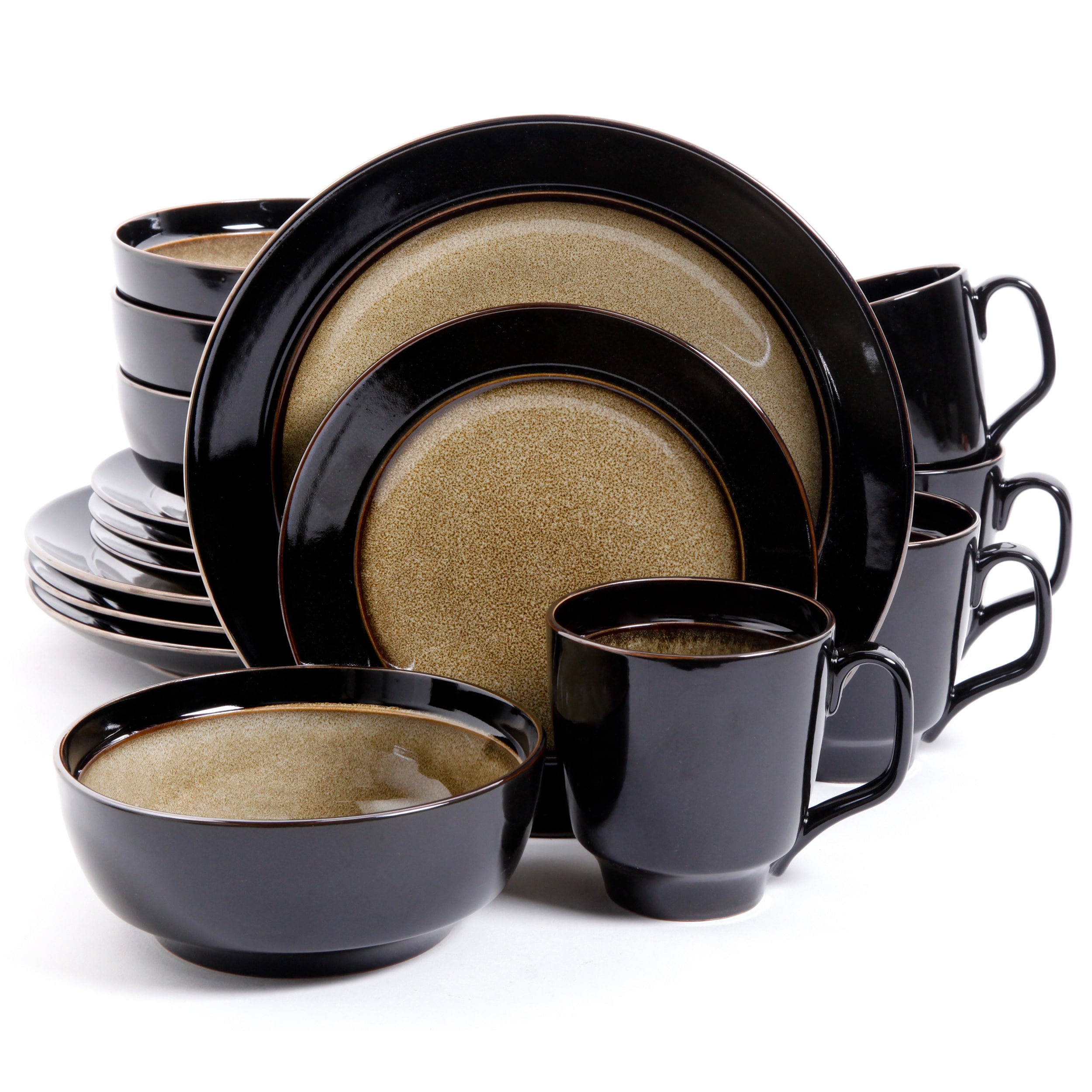 Bella Galleria 16 piece Taupe Stoneware Dinnerware Set