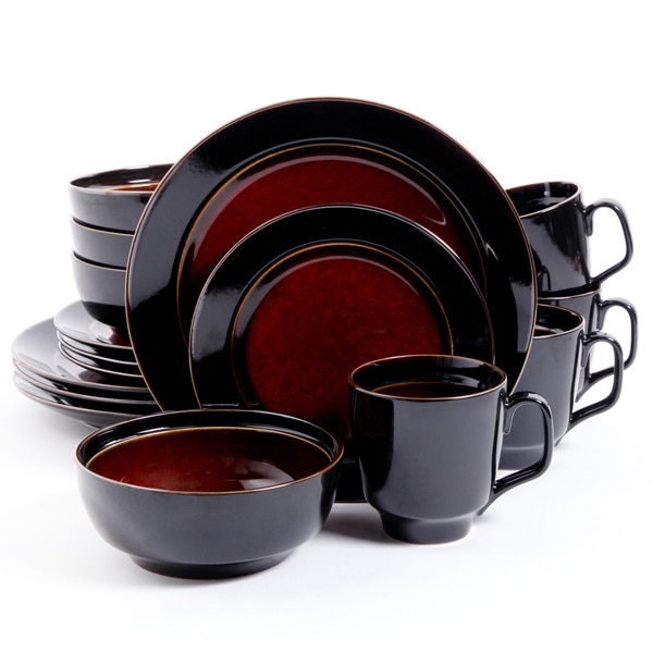 Bella Galleria 16 piece Red Stoneware Dinnerware Set   16049001