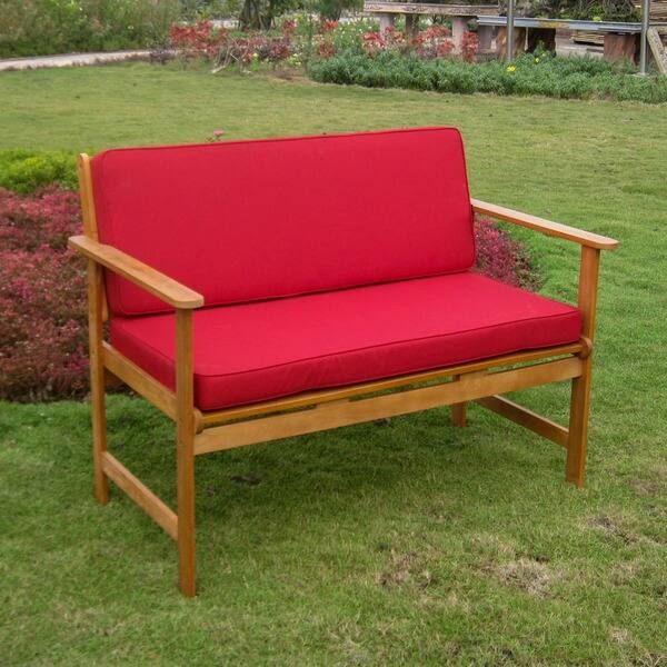 International Caravan Royal Tahiti Garden Bench with Cushions ...