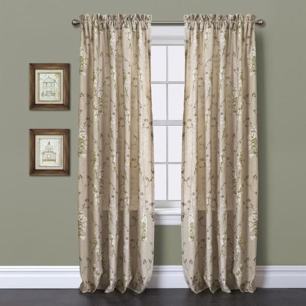 Lush Decor Roslyn Linen 84 inch Curtain Panel