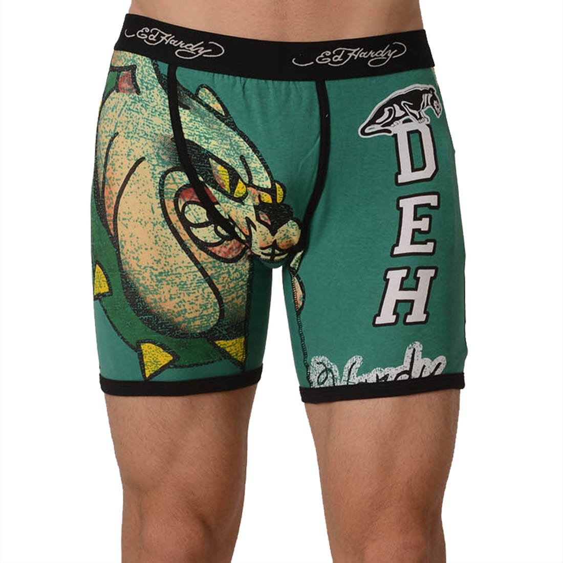 Ed Hardy Mens Grey Athletic Bulldog Vintage Boxer Brief