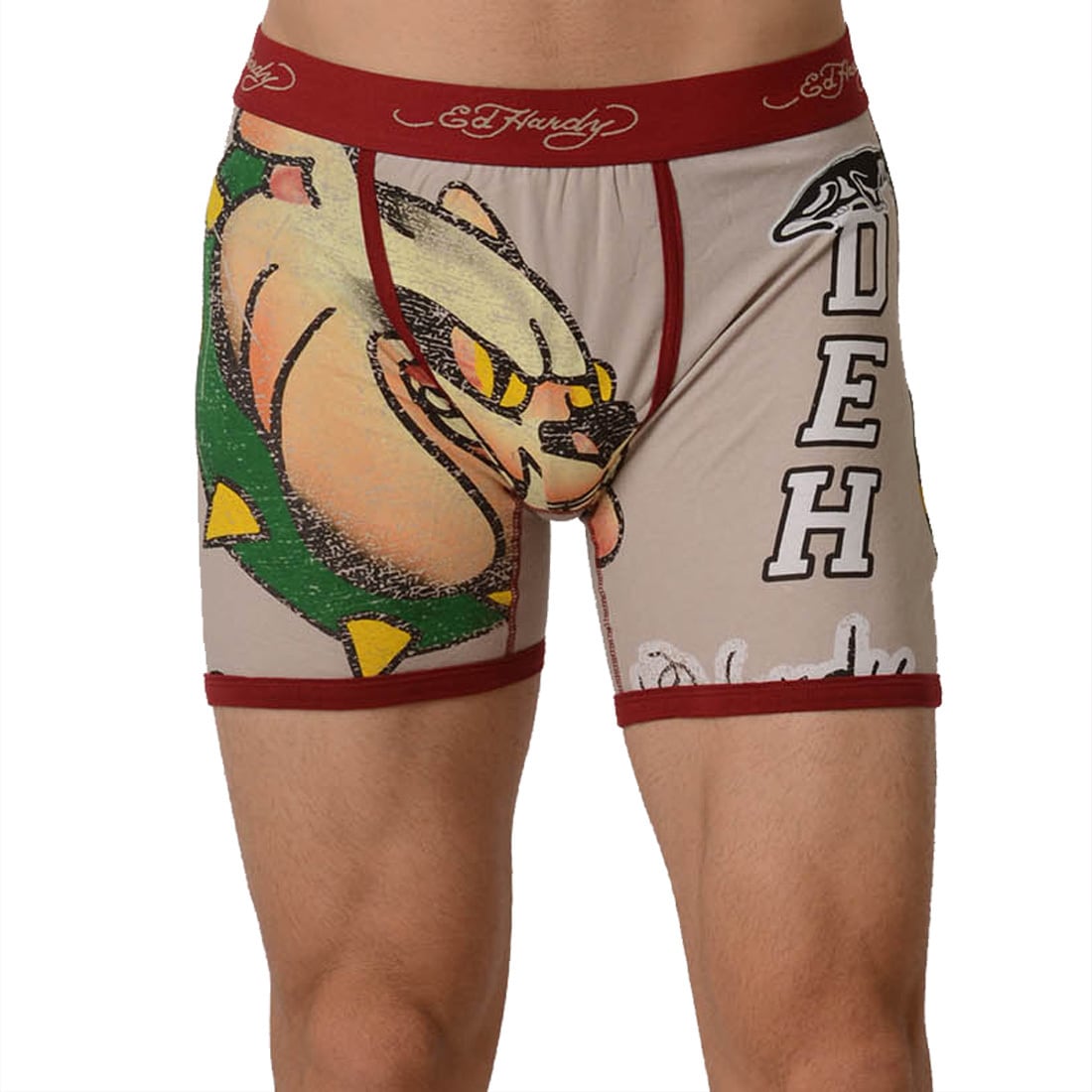 Ed Hardy Mens Stone Athletic Bulldog Vintage Boxer Brief