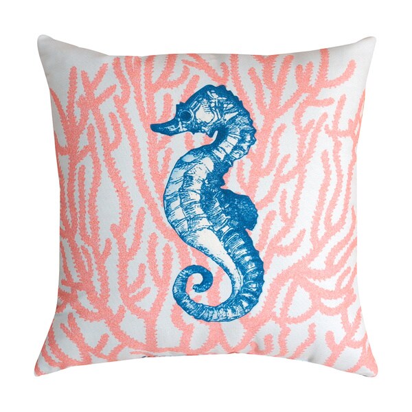 Shop Manual Woodworkers Turquoise Lagoon Coral Seahorse 19-inch Throw ...