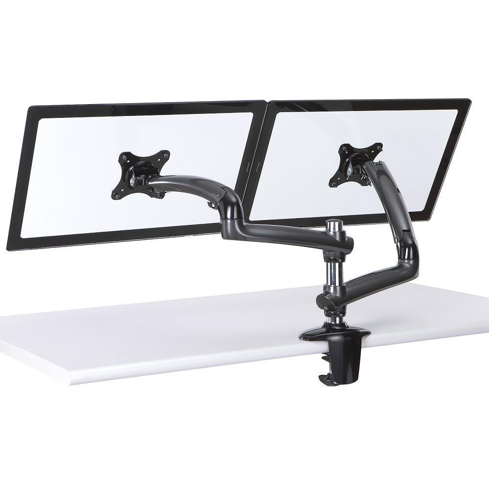 Cotytech Dark Grey Expandable Dual Desk Mount Spring Arm Dm gm212