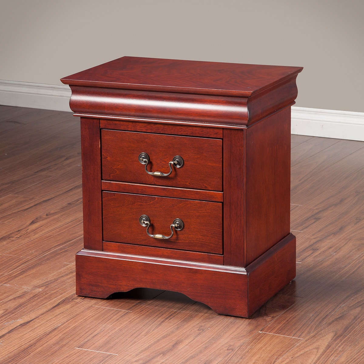 Shop Alpine Furniture Louis Philippe Ii Nightstand Cherry Overstock 8814838