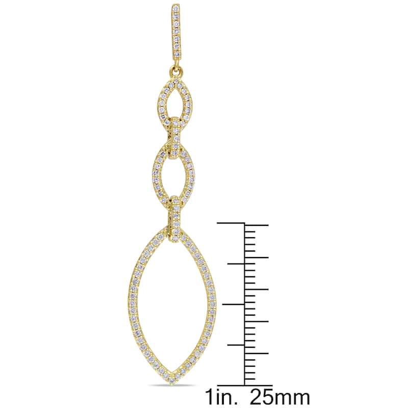 Miadora Signature Collection 14k Yellow Gold 7/8ct TDW Diamond Dangle Earring