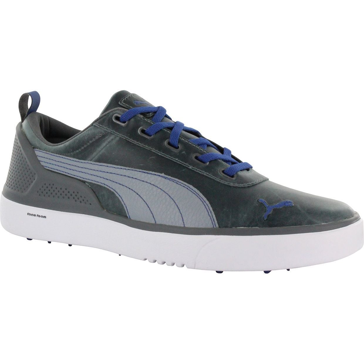 Puma Puma Mens Monolite Spikeless White/ Monaco Blue Golf Shoes Blue Size 9.5