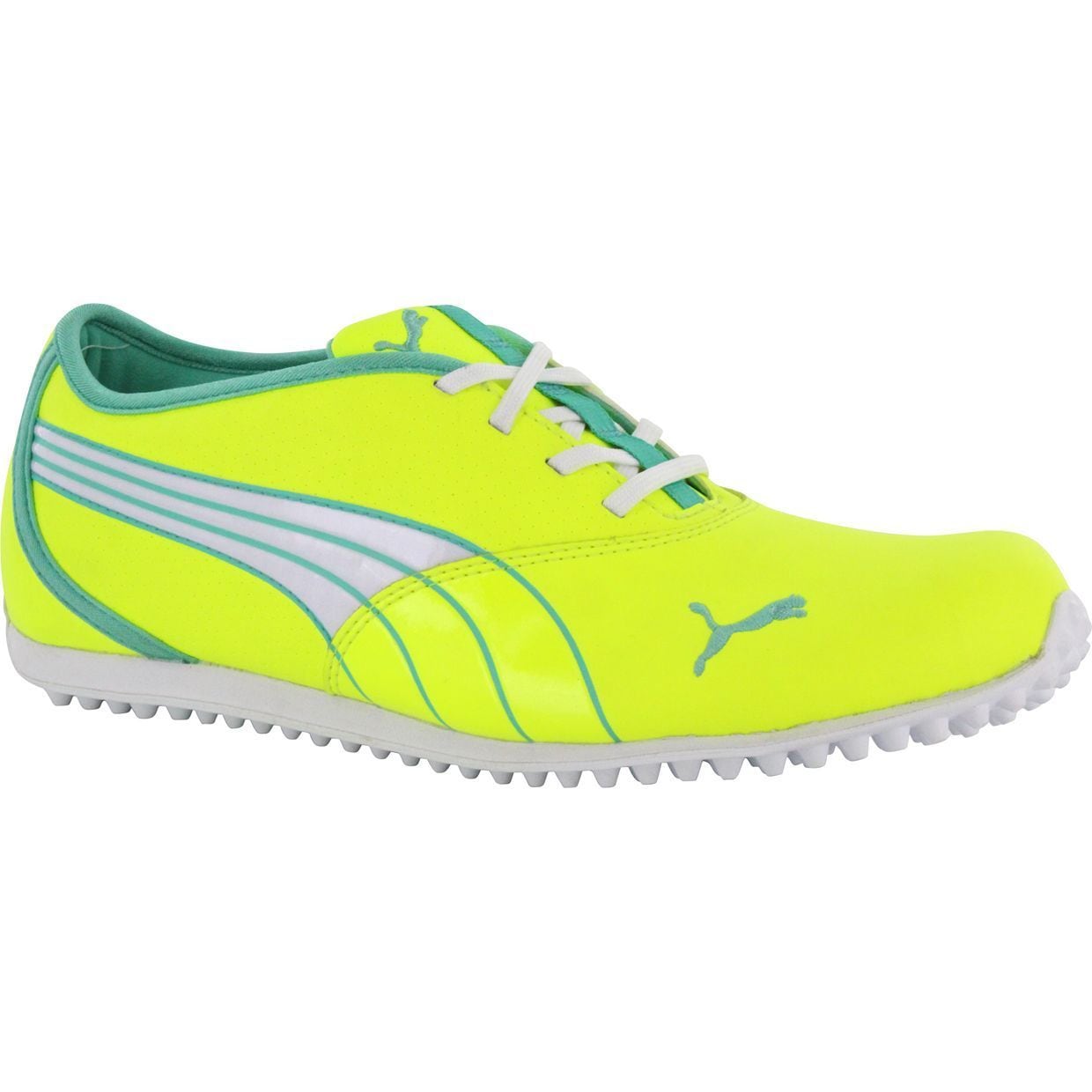 Puma Womens Monolite Spikeless Fluorescent Yellow/ Electric Green Golf Shoes