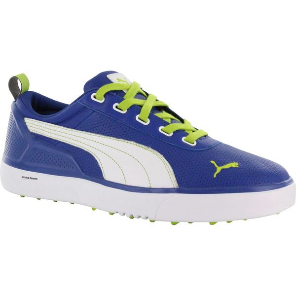 Puma Mens Monolite Spikeless Monaco Blue/ Lime Green Golf Shoes ...