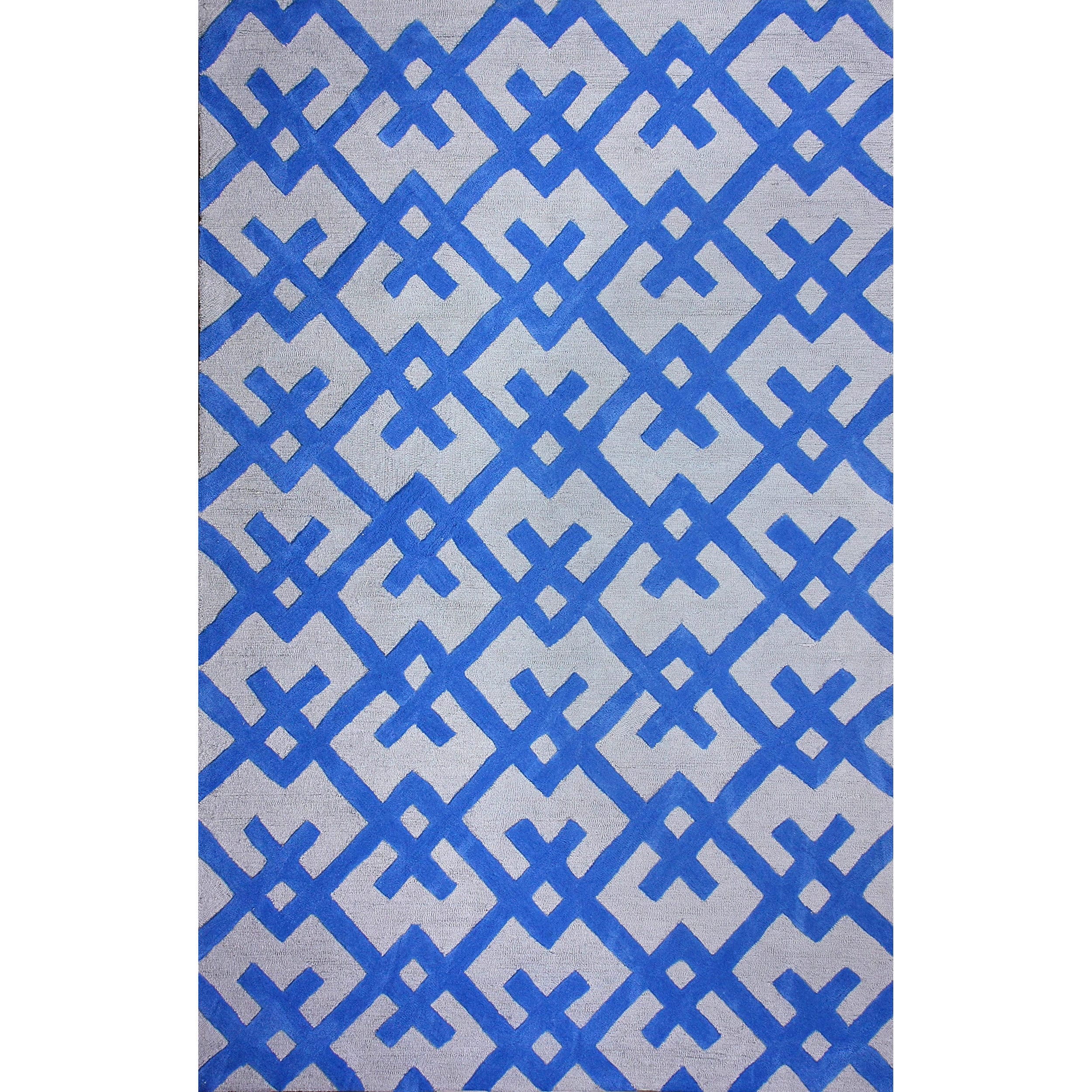 Nuloom Hand tufted Modern Indoor/ Outdoor Blue Rug (76 X 96)