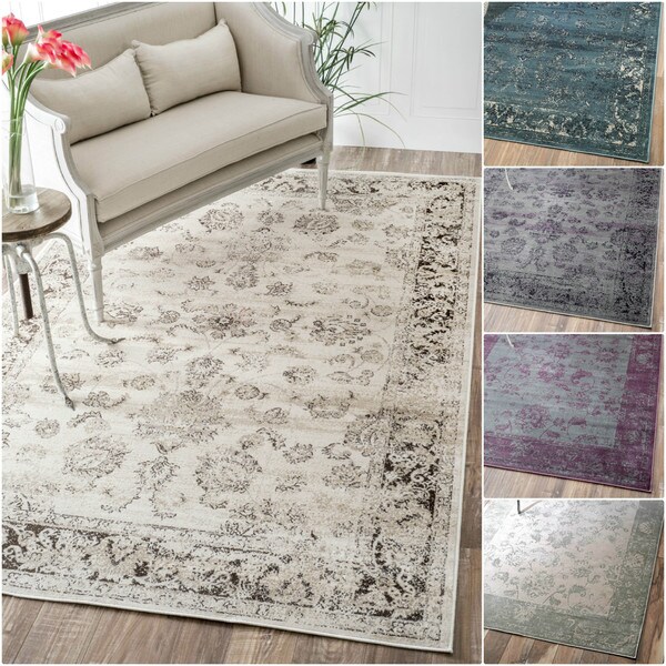 nuLOOM Oriental Vintage Viscose Ashton Natural Rug (7'10 x 11')