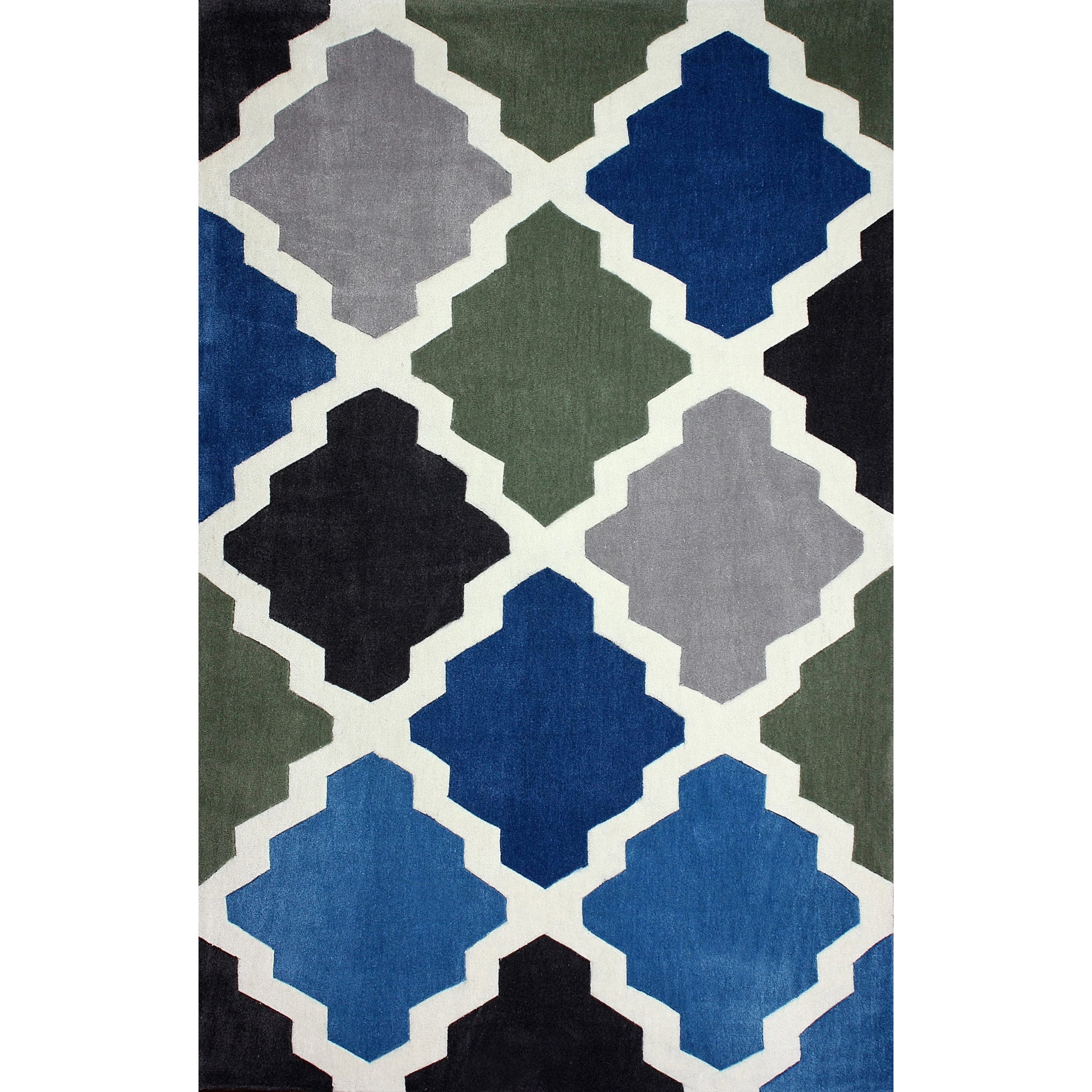 Nuloom Handmade Trellis Blue Rug (5 X 8)