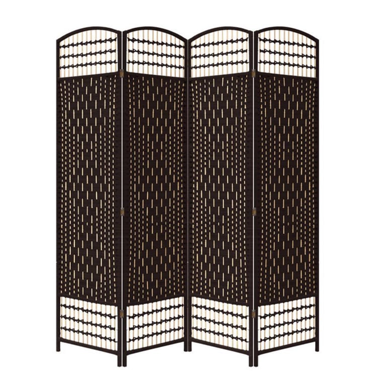 Hand crafted Espresso Brown Paper Straw Weave Screen (Espresso brownMaterials Paper strawQuantity One (1) screenSetting IndoorDimensions 66.75 inches high x 63.25 inches wide x 0.75 inch thickCare instructions Dust with dry cloth )