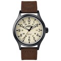 Timex Men's T49963 Expedition Scout Brown Leather Strap Watch