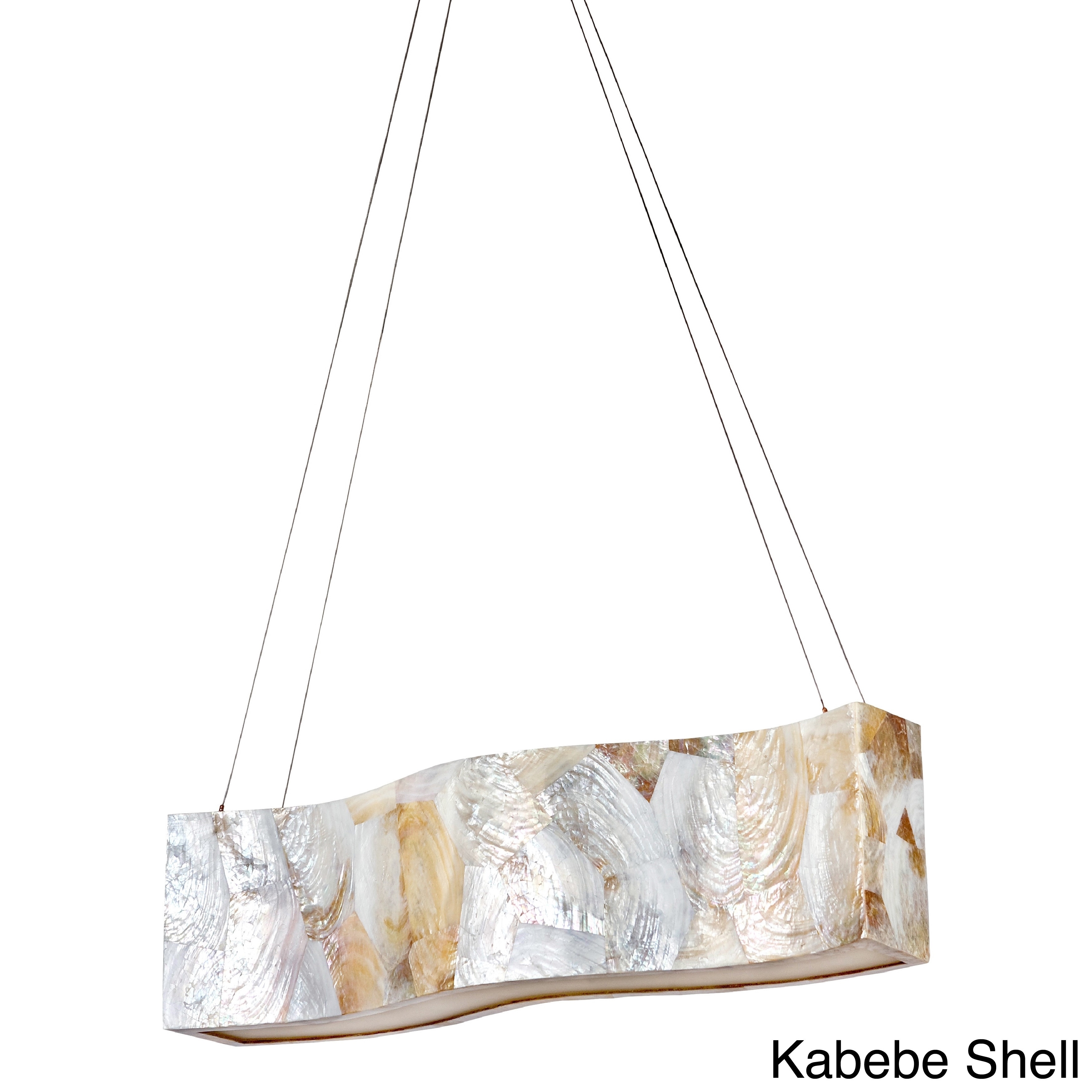 Varaluz Big Reclaimed Shell 4 light Linear Pendant