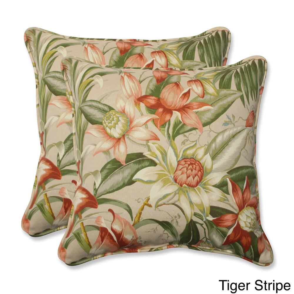 Outdoor Botanical Glow 18.5-inch Throw Pillow (Set of 2)