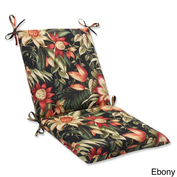 Shop Outdoor Botanical Glow Squared Corners Chair Cushion with Ties ...