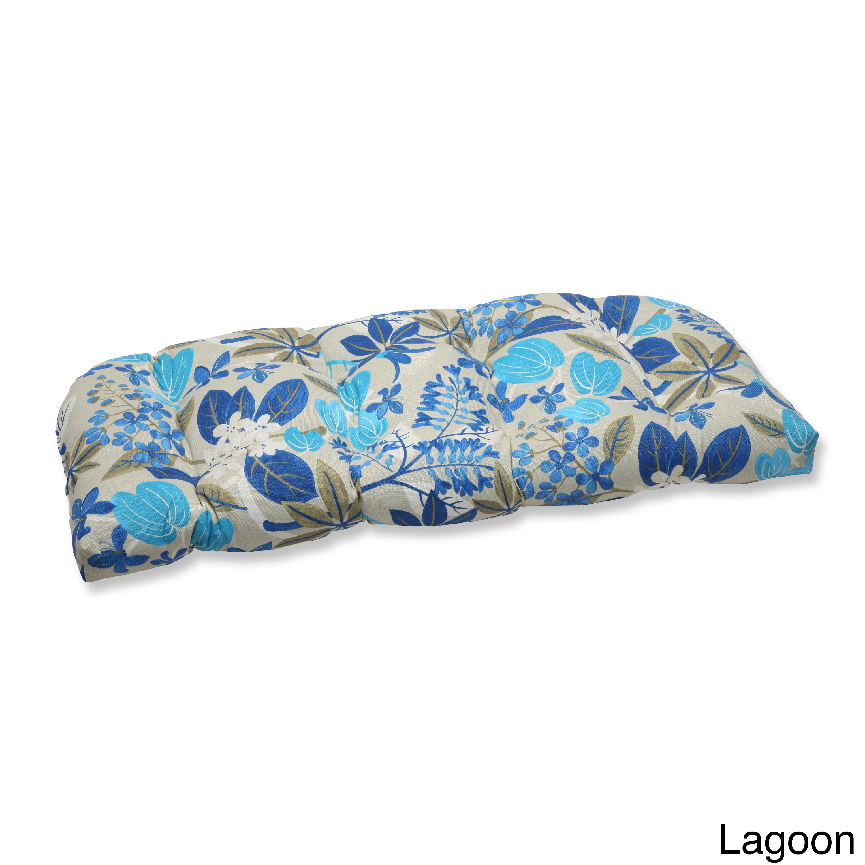 Outdoor Fancy A Floral Wicker Loveseat Cushion