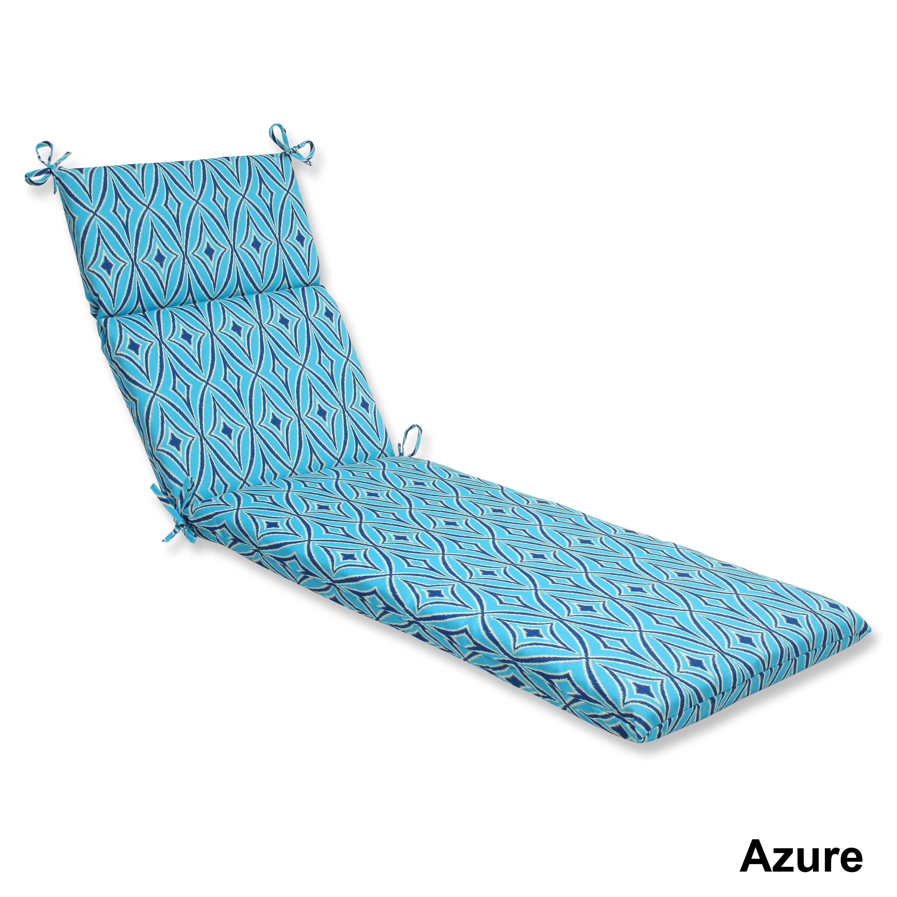 Outdoor Centro Geometric Chaise Lounge Cushion With Ties