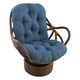 preview thumbnail 4 of 7, Blazing Needles 48-inch Microsuede Swivel Rocker Cushion Indigo