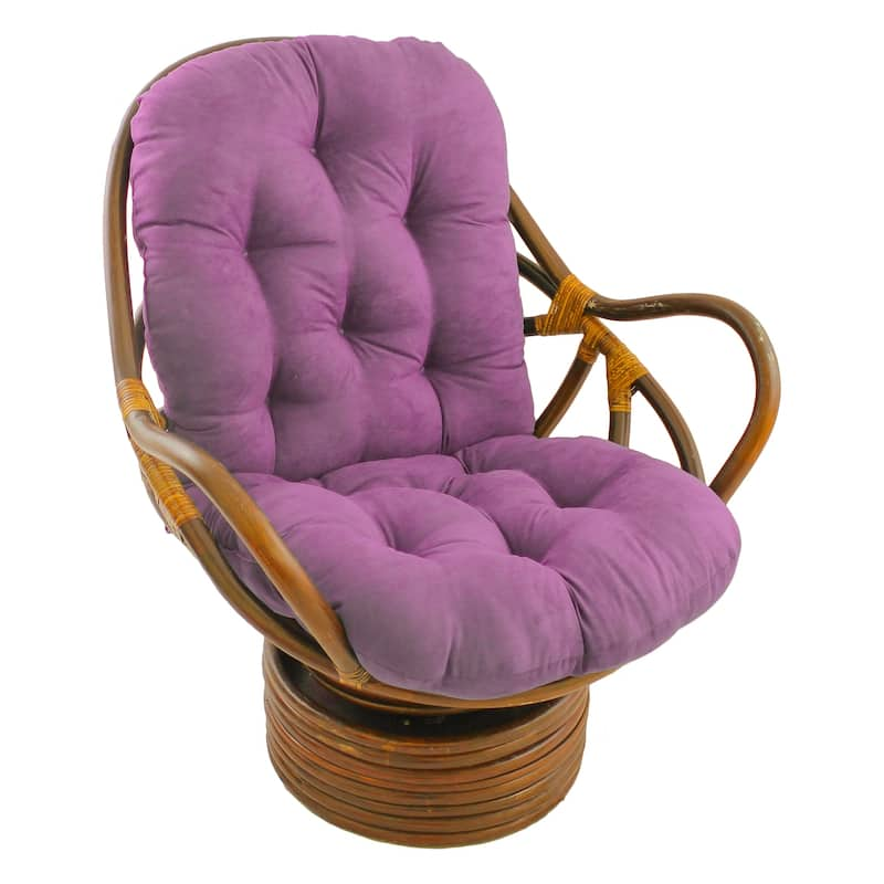 Blazing Needles 48-inch Microsuede Swivel Rocker Cushion - ultra violet