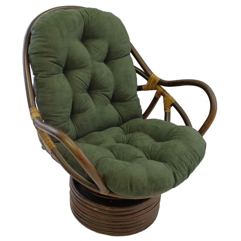 Blazing Needles 48-inch Microsuede Swivel Rocker Cushion - Hunter Green