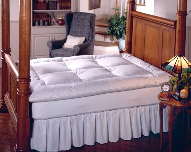 Overfilled 230 Thread Count Cotton Baffle-box Extra Warm Featherbed