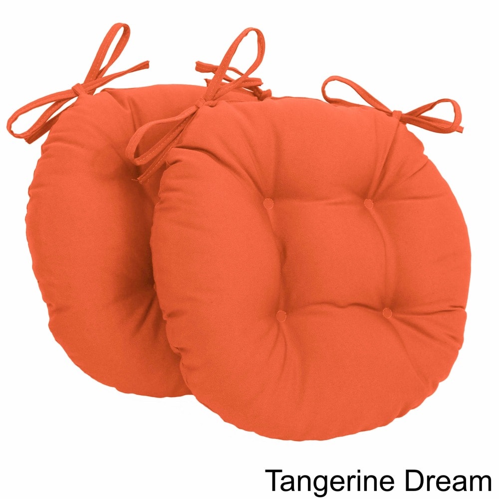16-inch Round Indoor Twill Chair Cushions (Set of 2 or 4) - 16 x 16