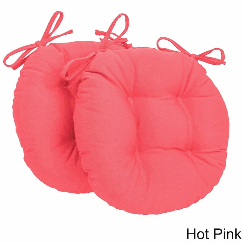 16-inch Round Indoor Twill Chair Cushions (Set of 2 or 4) - 16 x 16