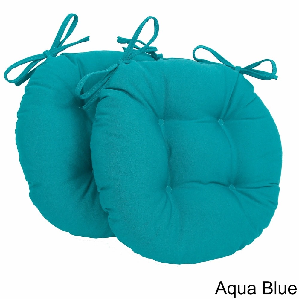 16-inch Round Indoor Twill Chair Cushions (Set of 2 or 4) - 16 x 16