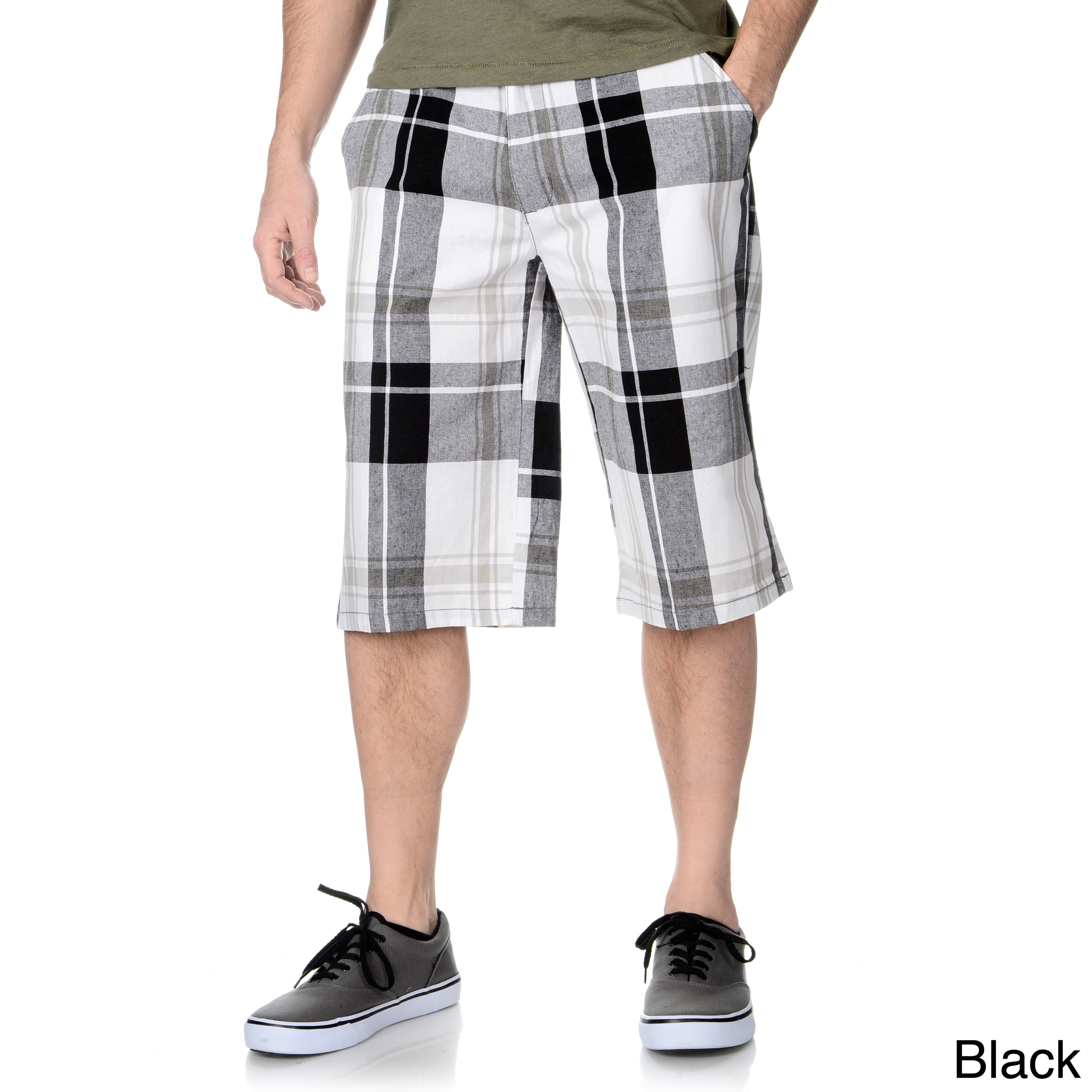 Burnside Mens Plaid Shorts