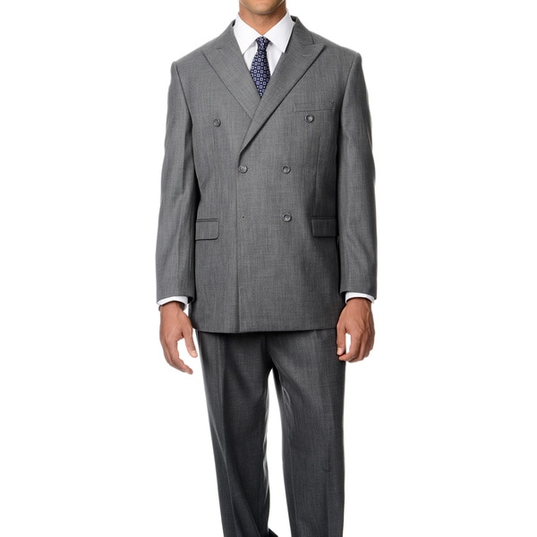 Caravelli Italy Men's 'Superior 150' Grey 6-on-2-button Double ...