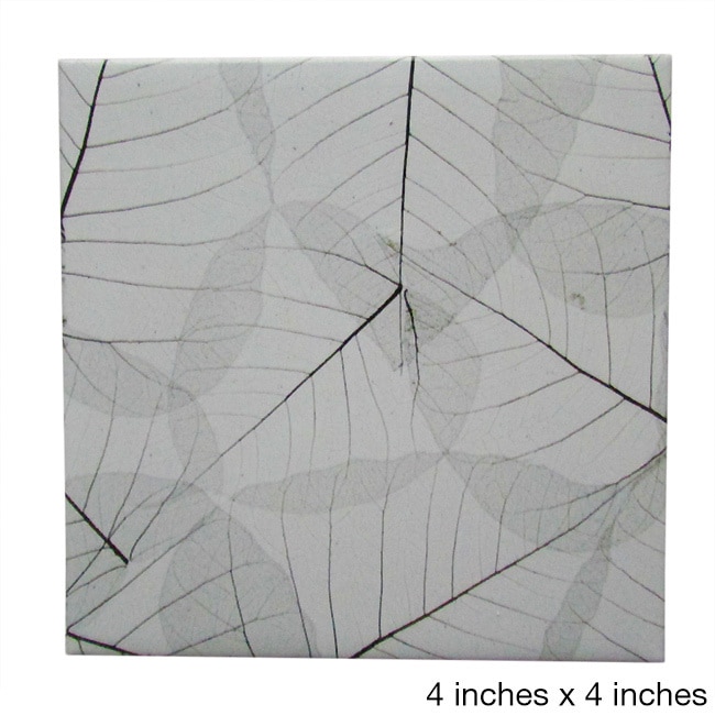 Skeletons Of Leaves Modern Ceramic Wall Tiles (pack Of 20) (samples Available)