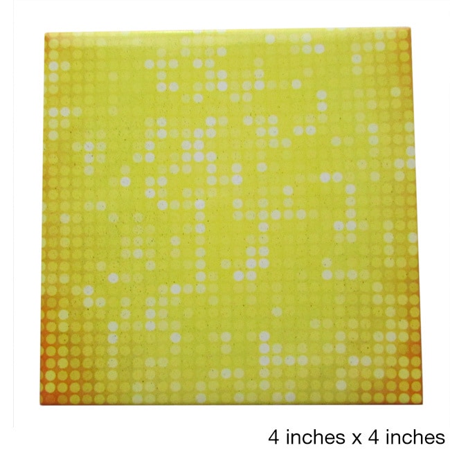 Multiple Yellow Dots Pattern Ceramic Wall Tiles (pack Of 20) (samples Available)