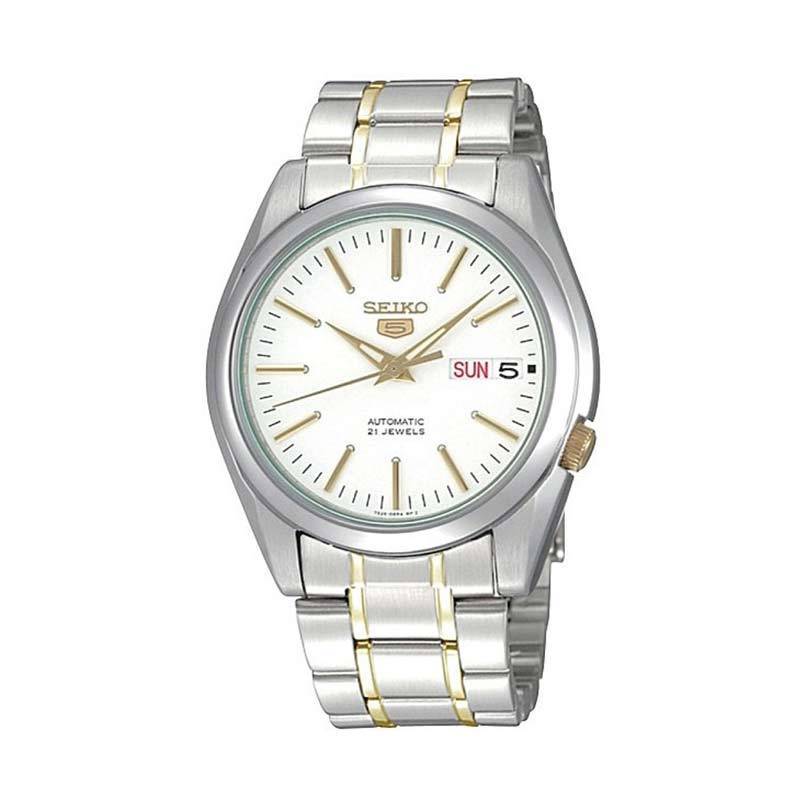 Seiko Men's 5 Silver/ Gold Watch 