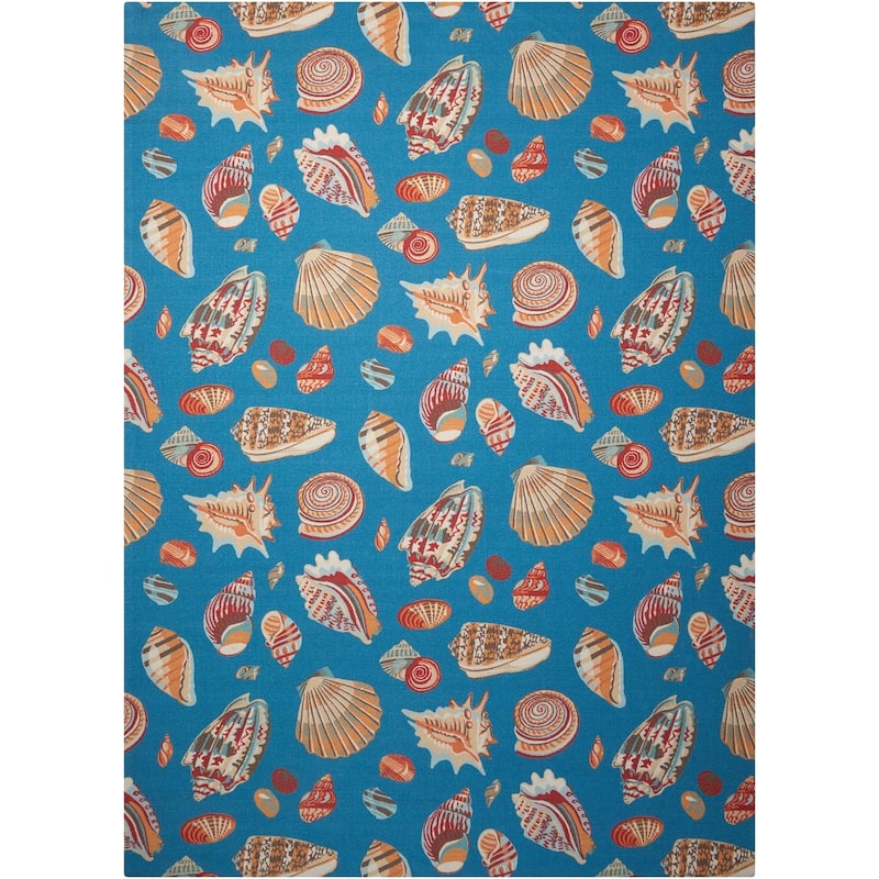 Waverly Sun N' Shade Seashell Indoor/Outdoor Area Rug - 10' x 13' - Blue