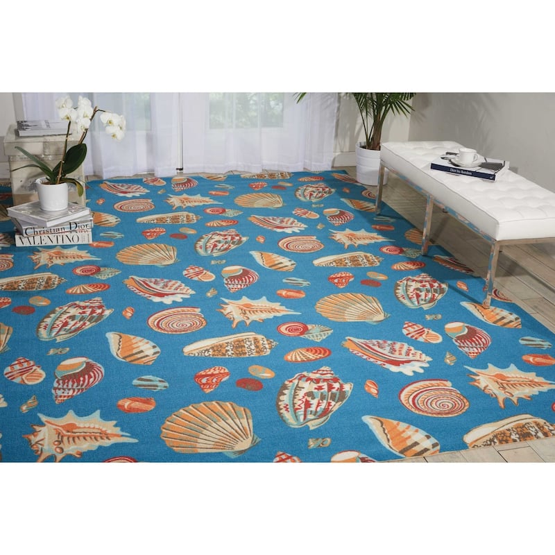 Waverly Sun N' Shade Seashell Indoor/Outdoor Area Rug