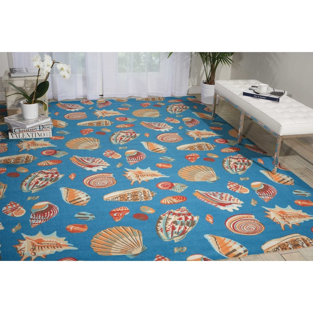 Waverly Sun N' Shade Seashell Indoor/Outdoor Area Rug