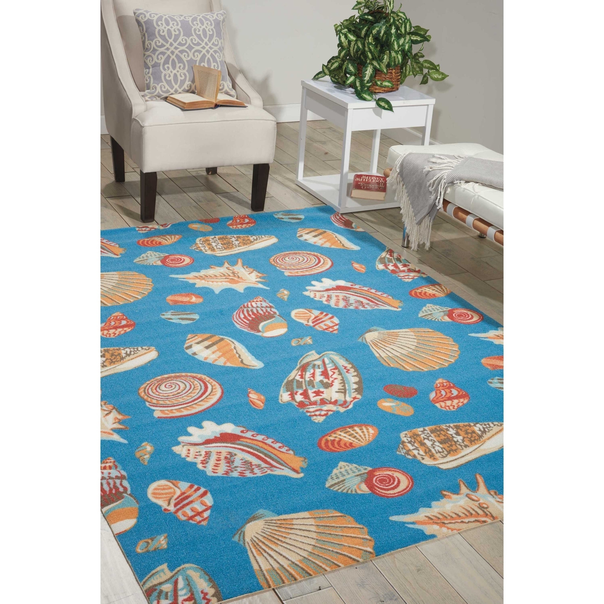 Nourison Waverly Sun And Shade Azure Rug (53 X 75)