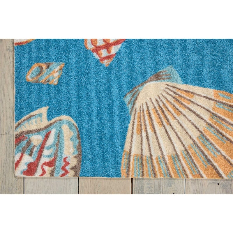Waverly Sun N' Shade Seashell Indoor/Outdoor Area Rug