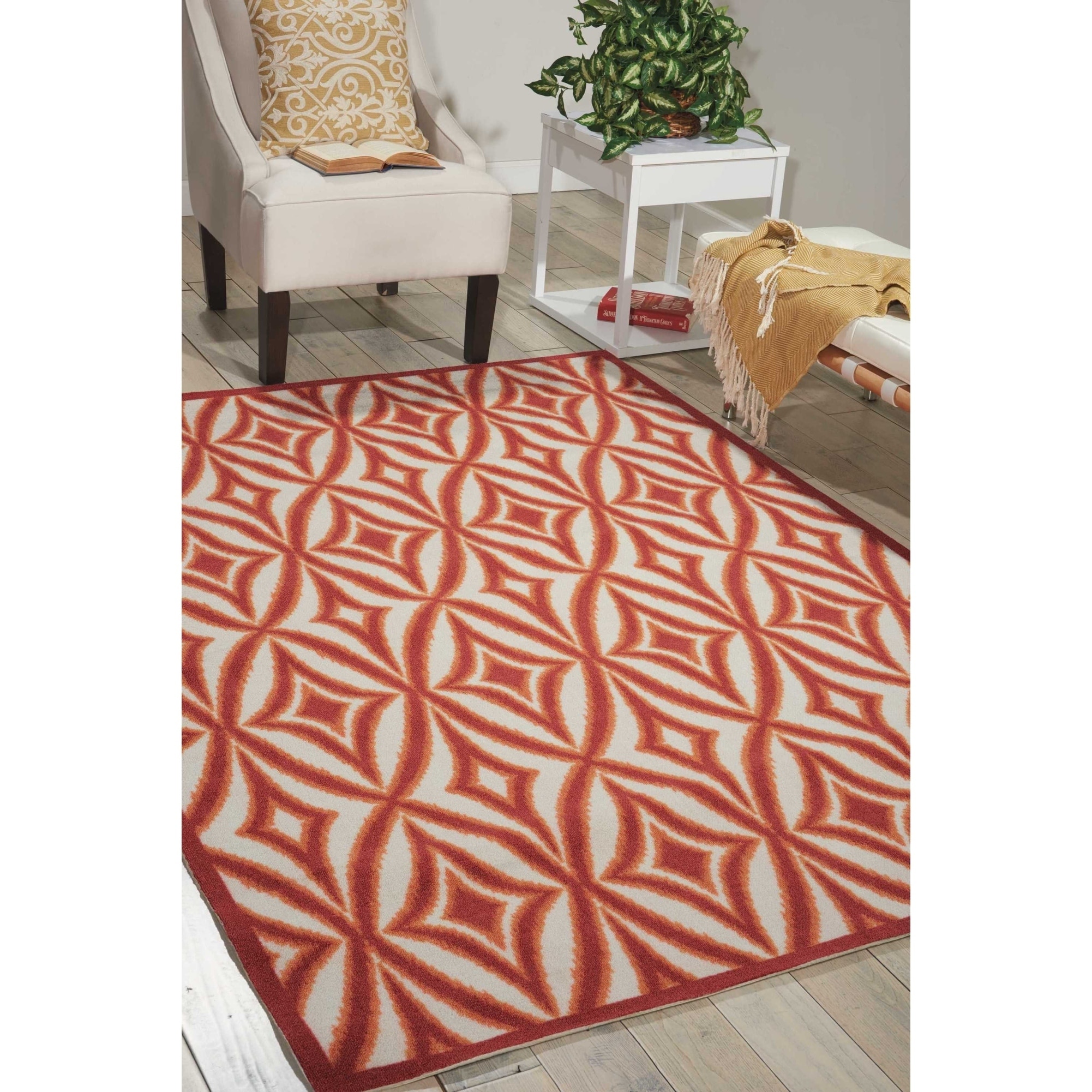 Nourison Waverly Sun And Shade Campari Rug (53 X 75)