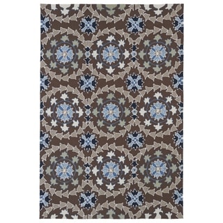 Seaside Chocolate Panel Indoor/Outdoor Rug (100 x 140)   15655565