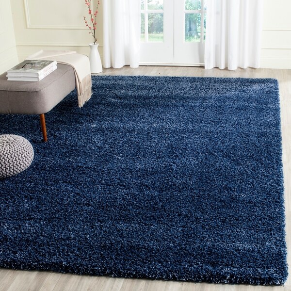 Safavieh California Cozy Plush Navy Shag Rug - 6'7 x 9'6