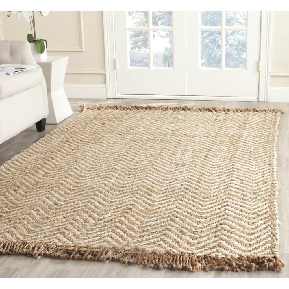 Safavieh Hand woven Natural Fiber Bleach/ Natural Jute Rug (6 Square)