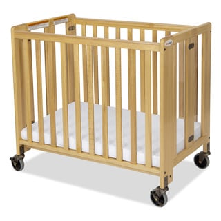 Foundations HideAway Compact Clearview Solid Wood Folding Crib