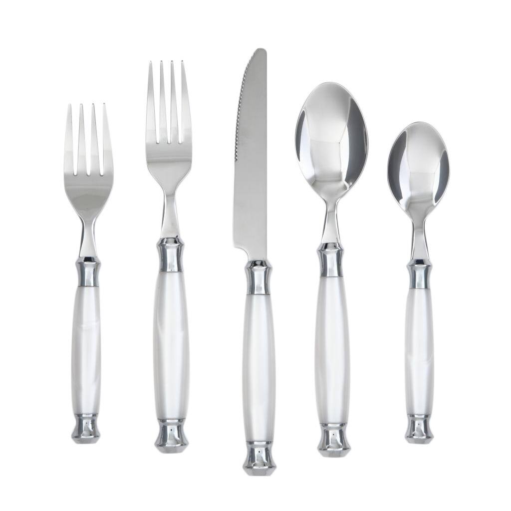 Cambridge 'Barcelona' White 20-piece Flatware Set